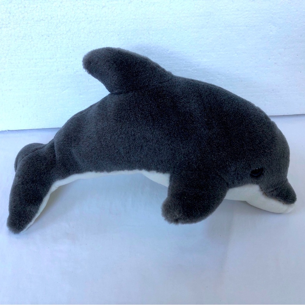 Dolphin Plush Toy Unbranded 14” Stuffed Animal Gray Soft Ocean